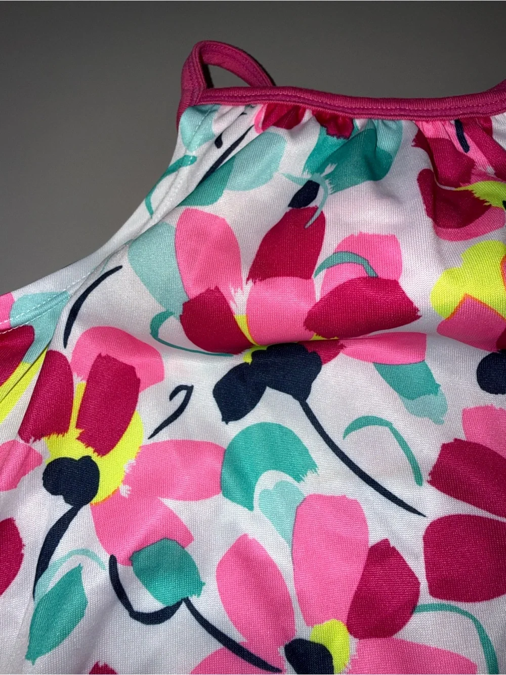 Gymboree Pink Floral Girls Fitness Top